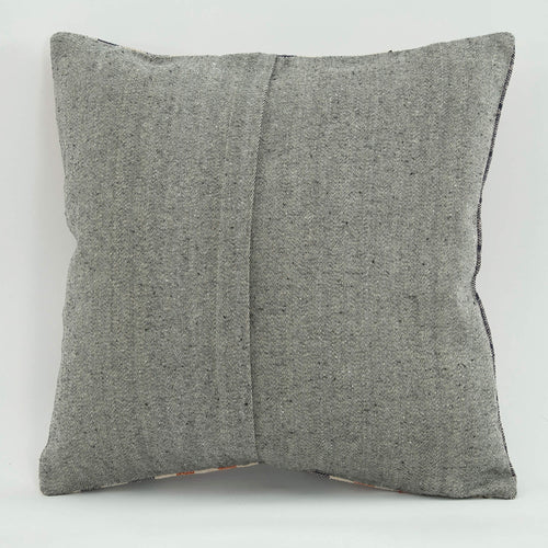 Emel Navy Geometric Wool Decorative Pillow Case 1'8'' x 1'8''