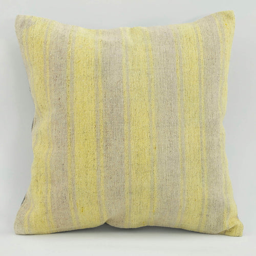 Emel Beige Ethnic Wool Decorative Pillow Case 1'8'' x 1'8''