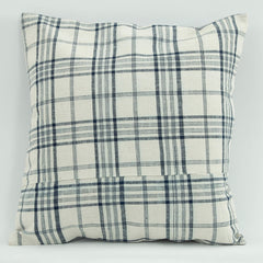 Wool Decorative Pillow | Emel White Ethnic Pillow Case 18x18 Zipper Cover