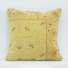 Wool Decorative Pillow - Yellow Ethnic Pillow Case 1x1.8 Ft With Zipper