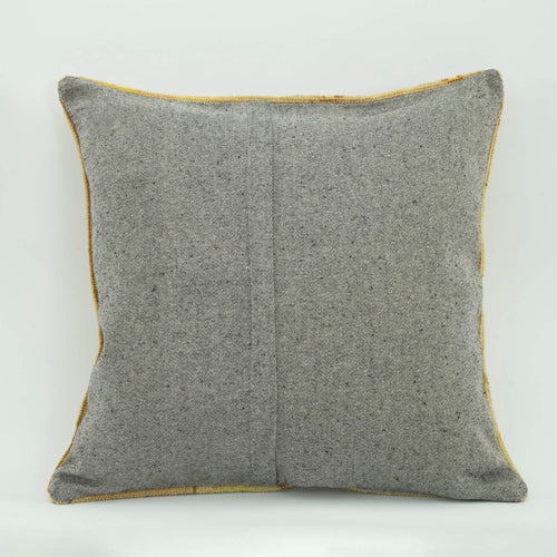 Wool Decorative Pillow - Yellow Ethnic Pillow Case 1x1.8 Ft With Zipper