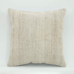 Emel Beige Ethnic Wool Decorative Pillow Case 1'8'' x 1'8''