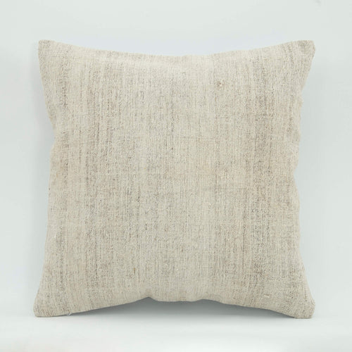 Emel Beige Ethnic Wool Decorative Pillow Case 1'8'' x 1'8''