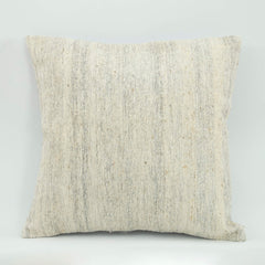 Wool Decorative Pillow Case - Beige Ethnic Handmade Cushion Cover with Zipper