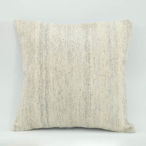 Wool Decorative Pillow Case - Beige Ethnic Handmade Cushion Cover with Zipper