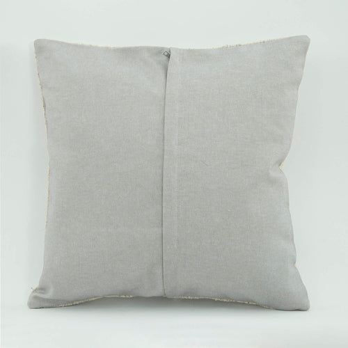Wool Decorative Pillow Case - Beige Ethnic Handmade Cushion Cover with Zipper