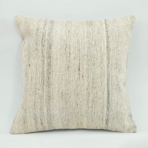 Emel Beige Ethnic Wool Decorative Pillow Case 1'8'' x 1'8''