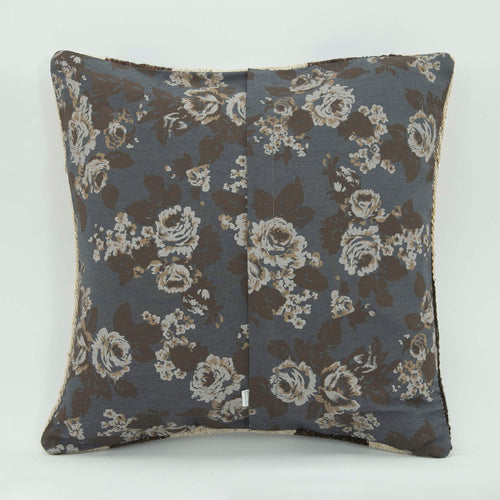 Wool Decorative Pillow - Beige Ethnic Cushion Cover With Zipper 18x18