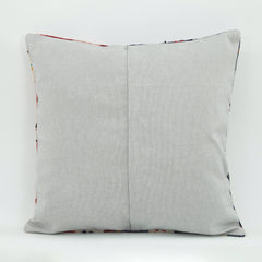 Emel Blue Ethnic Wool Decorative Pillow Case 1'8'' x 1'8''