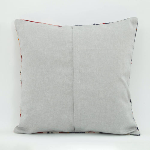 Emel Blue Ethnic Wool Decorative Pillow Case 1'8'' x 1'8''