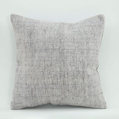 Emel Grey Ethnic Wool Decorative Pillow Case 1'8'' x 1'8''