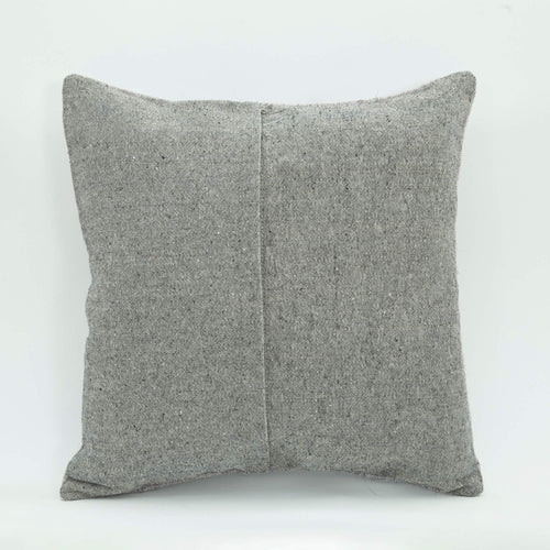 Emel Grey Ethnic Wool Decorative Pillow Case 1'8'' x 1'8''