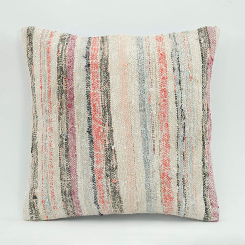 Emel Beige Ethnic Wool Decorative Pillow Case 1'8'' x 1'8''