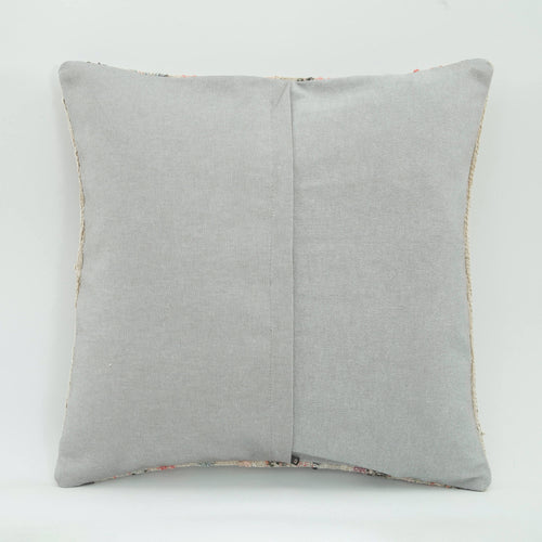 Emel Beige Ethnic Wool Decorative Pillow Case 1'8'' x 1'8''