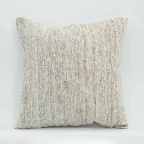 Emel Beige Ethnic Wool Decorative Pillow Case 1'8'' x 1'8''