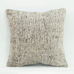 Emel Beige Ethnic Wool Decorative Pillow Case 1'8'' x 1'8''