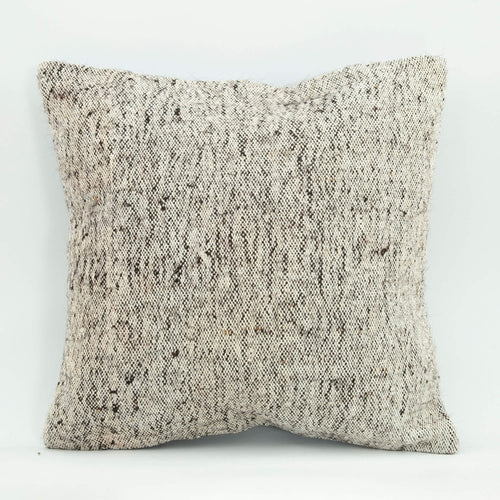 Emel Beige Ethnic Wool Decorative Pillow Case 1'8'' x 1'8''