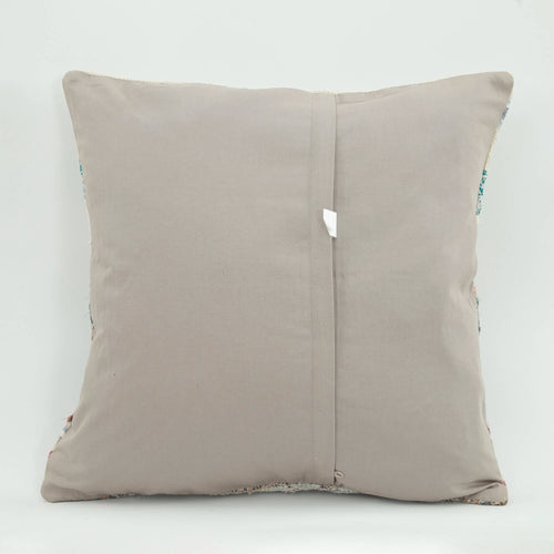 Wool Decorative Pillow - Cream Striped Pillow Case With Zipper 1'8'' x 1'8''