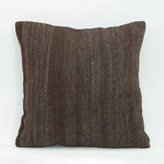 Emel Brown Ethnic Wool Decorative Pillow Case 1'8'' x 1'8''