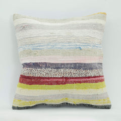 Emel Blue Ethnic Wool Decorative Pillow Case 1'8'' x 1'8''