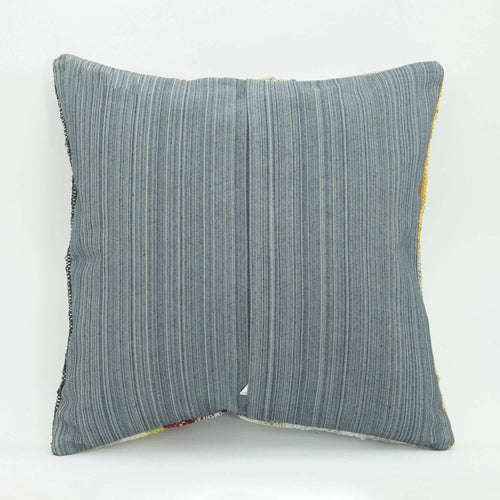 Emel Blue Ethnic Wool Decorative Pillow Case 1'8'' x 1'8''