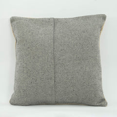 Emel Beige Ethnic Wool Decorative Pillow Case 1'8'' x 1'8''