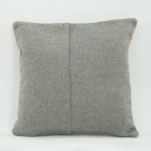 Emel Beige Ethnic Wool Decorative Pillow Case 1'8'' x 1'8''