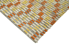 Handmade Area Rug – Geometric Cotton Wool Vintage Turkish Carpet 7'4''x9'5''