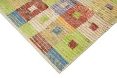 PonponOrange Geometric Cotton Wool Handmade Area Rug 8'7'' x 11'6''