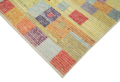 PonponGreen Geometric Cotton Wool Handmade Area Rug 8'3'' x 11'5''