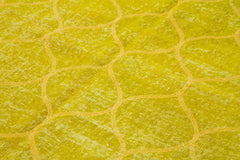 Geometric Carpet Yellow Geometric Cotton Wool Handmade Area Rug 4'10'' x 8'0''