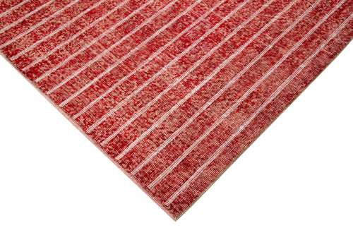 Carpet Red Geometric Cotton Wool Handmade Area Rug 6'11'' x 10'2''
