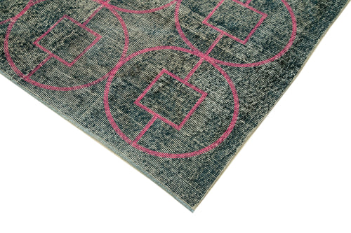 Geometric Carpet Grey Geometric Cotton Wool Handmade Area Rug 7'3'' x 10'6''