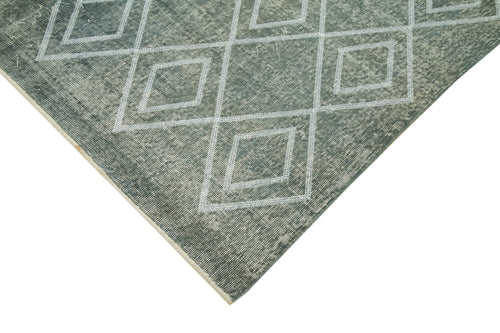 Geometric Carpet Grey Geometric Cotton Wool Handmade Area Rug 6'5'' x 9'10''