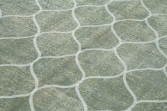 Geometric Carpet Grey Geometric Cotton Wool Handmade Area Rug 6'4'' x 9'6''