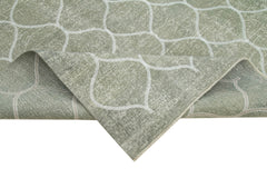 Geometric Carpet Grey Geometric Cotton Wool Handmade Area Rug 6'2'' x 9'10''