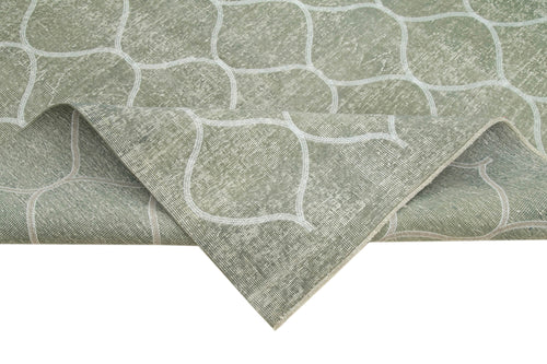 Geometric Carpet Grey Geometric Cotton Wool Handmade Area Rug 6'2'' x 9'10''