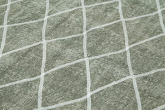 Geometric Carpet Grey Geometric Cotton Wool Handmade Area Rug 5'5'' x 9'0''