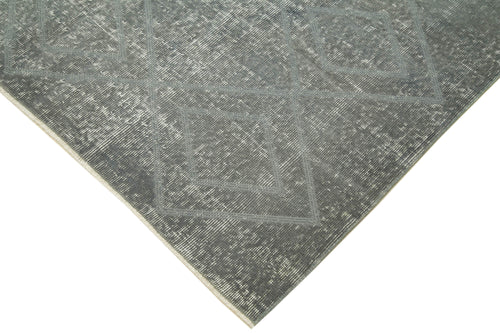 Geometric Carpet Grey Geometric Cotton Wool Handmade Area Rug 5'0'' x 6'10''