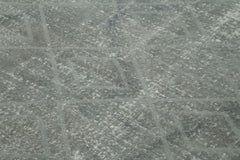 Geometric Carpet Grey Geometric Cotton Wool Handmade Area Rug 5'0'' x 6'10''