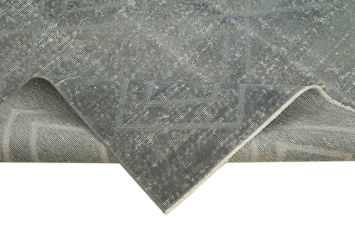 Geometric Carpet Grey Geometric Cotton Wool Handmade Area Rug 5'0'' x 6'10''