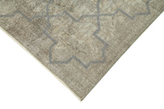 Geometric Carpet Grey Geometric Cotton Wool Handmade Area Rug 3'1'' x 6'2''