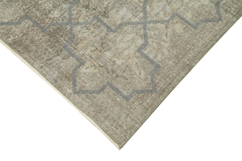 Geometric Carpet Grey Geometric Cotton Wool Handmade Area Rug 3'1'' x 6'2''