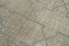 Geometric Carpet Grey Geometric Cotton Wool Handmade Area Rug 3'1'' x 6'2''