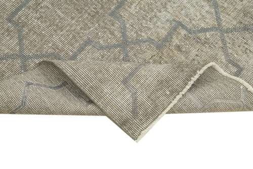 Geometric Carpet Grey Geometric Cotton Wool Handmade Area Rug 3'1'' x 6'2''