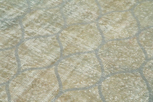 Geometric Carpet Blue Geometric Cotton Wool Handmade Area Rug 5'1'' x 7'9''