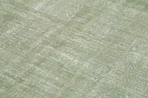 Geometric Carpet Grey Geometric Cotton Wool Handmade Area Rug 6'3'' x 9'6''