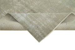 Geometric Carpet Grey Geometric Cotton Wool Handmade Area Rug 5'0'' x 8'2''