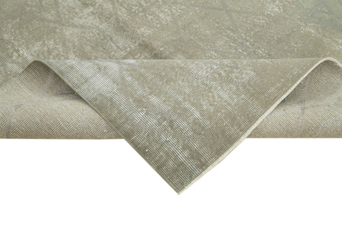 Geometric Carpet Grey Geometric Cotton Wool Handmade Area Rug 5'0'' x 8'2''