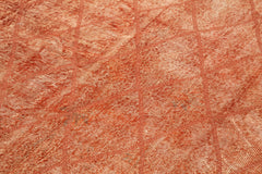 Geometric Carpet Orange Geometric Cotton Wool Handmade Area Rug 5'3'' x 8'8''